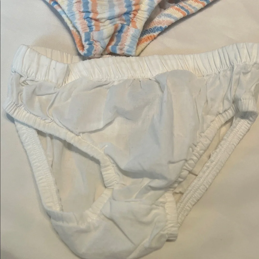 “Bundle 10/$13” baby bgosh 6M Striped and White baby girl bloomers lot